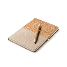Блокнот А5 ROBIN в твердой обложке с ручкой