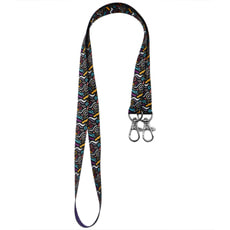 Ланъярд полноцветный Эл с двумя карабинами