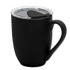 Кружка с крышкой Velvet Duo, софт-тач