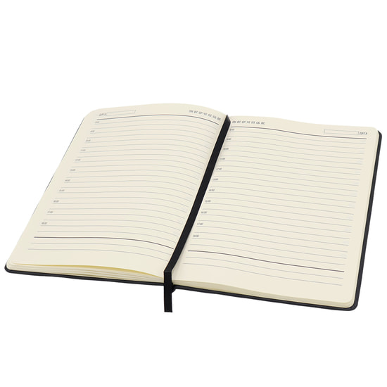 Ежедневник с шильдом-наклейкой - нефть, черный