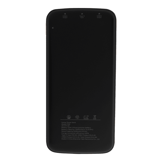 Внешний аккумулятор «Universal» 10 000 mAh, черный