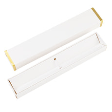 Ручка Senator в коробке Cradle белой с позолотой