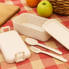 Ланчбокс (контейнер для еды) Bricker из пшеничного волокна