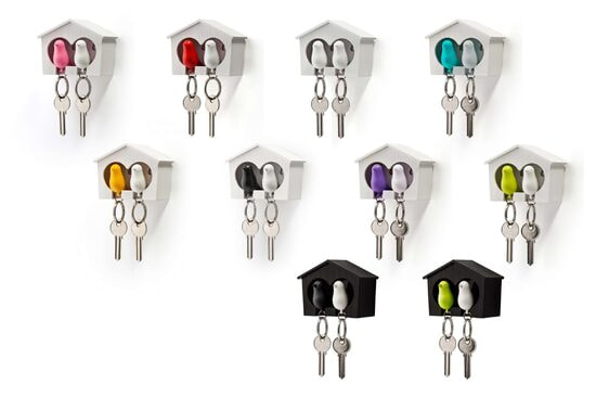 Держатель и брелок для ключей Duo Sparrow, белый