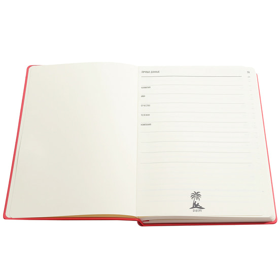 Ежедневник A5 недатированный Franco в мягком переплёте, красный