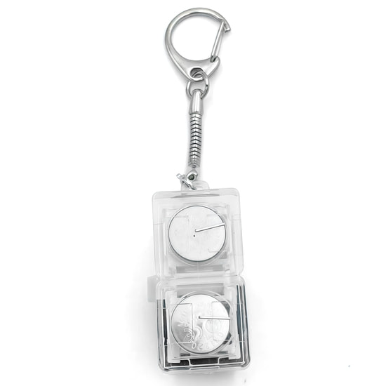 Брелок KeyDuo с LED подсветкой, чёрно-белый