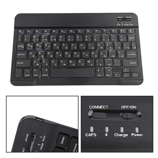 Портативная мини Bluetooth клавиатура Visible, черный