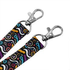 Ланъярд полноцветный Эл с двумя карабинами