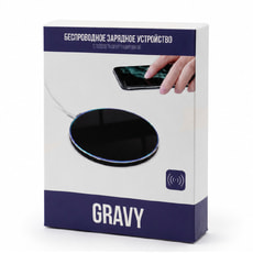 Беспроводное зарядное устройство Gravy с подсветкой и гравировкой 15W
