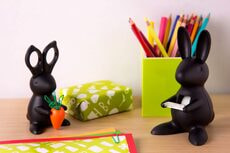 Ножницы и магнит со скрепками Bunny