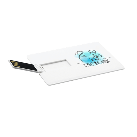 Флешка Card 16 Гб, белая