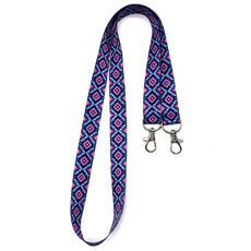 Ланъярд полноцветный Эл с двумя карабинами