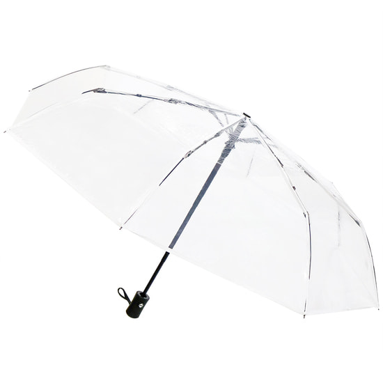 Автоматический противоштормовой зонт Transparent, прозрачный