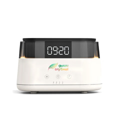 Светодиодный USB увлажнитель-ароматизатор Brava с часами с RGB подсветкой, белый