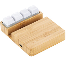 Беспроводное зарядное устройство ClickPad (10W) в виде подставки для телефона,с клавишами антистресс