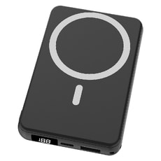 Магнитный внешний аккумулятор Quantum с беспроводной зарядкой (15W), 10000 Mah