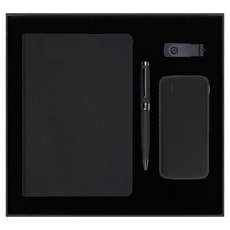 Набор подарочный Solution Prestige Quadro (ежедневник, внешний аккумулятор, флеш-накопитель, ручка)