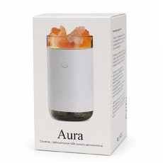 Соляная, светодиодная USB лампа-увлажнитель Aura