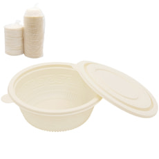 Набор супниц с крышкой из кукурузного крахмала, 50 шт.