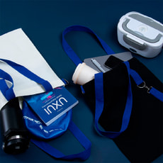 Сумка для покупок White GLOW 325 г/м² с ремувкой