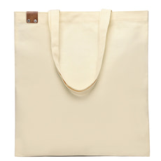 Сумка для покупок IVORY 325 г/м² с PU нашивкой