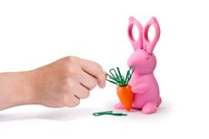 Ножницы и магнит со скрепками Bunny