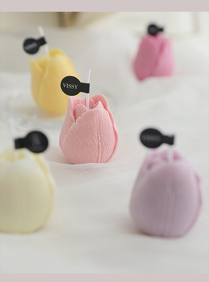 Свеча Тюльпан Оксфорд, сиреневый