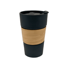 Кружка керамическая с деревянной манжетой Nexus