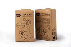 Ножницы и магнит со скрепками Bunny, розовые