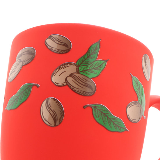 Кружка Elegante, софт-тач, 350мл, красная