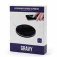 Беспроводное зарядное устройство Gravy с подсветкой и гравировкой 15W, черный