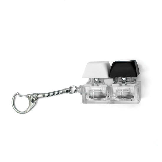 Брелок KeyDuo с LED подсветкой, чёрно-белый