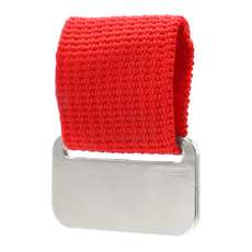 Металлический шильд с цветным ремешком 