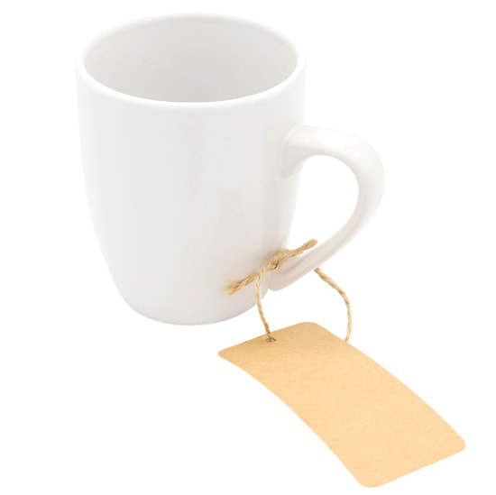 Бирка картонная на верёвке, крафт