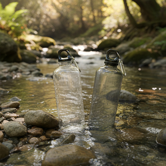 Бутылка пластиковая для воды Clipster, чёрный