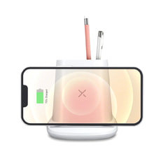 Настольный органайзер Limerick c беспроводной зарядкой и вентилятором Настольный органайзер Limerick c беспроводной зарядкой и вентилятором