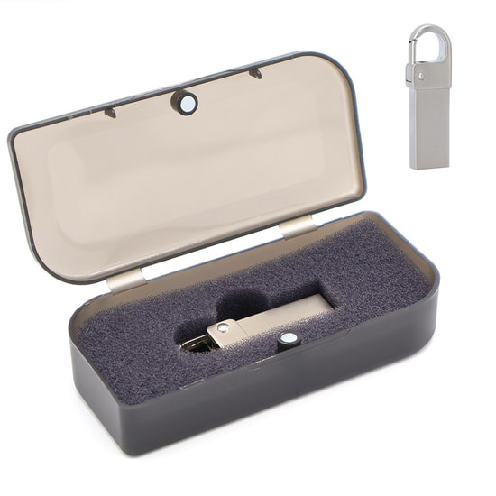 Флешка Carabine 16 Гб в футляре, серебристая