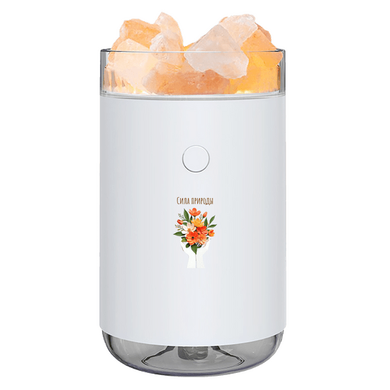 Соляная, светодиодная USB лампа-увлажнитель Aura, белый